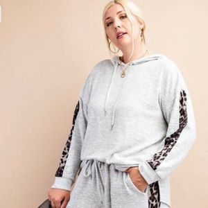 Grey hoodie jogger set